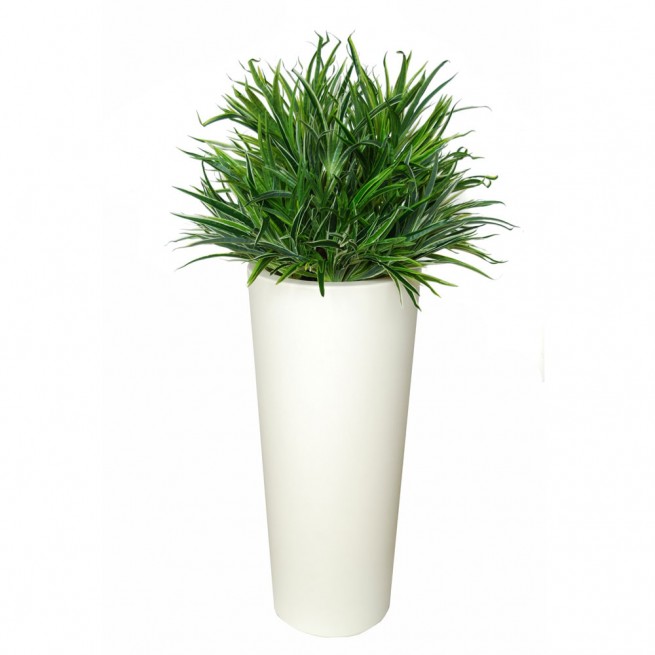 Planta semi-artificiala Ila, Rainbow Bush Green White - 100 cm